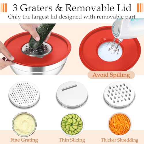 Mixing Bowls Stainless Steel Nesting Salad Bowls Set (6 Count)