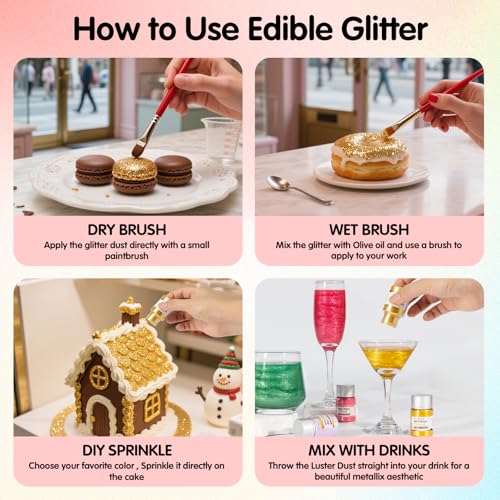 Edible Red Glitter for Drinks
