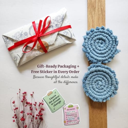 Cotton Car Coasters for Cup Holders (2 Count)