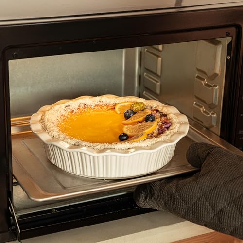 Porcelain Deep Fluted Pie Dish for Baking