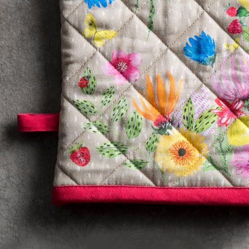 100% Cotton Oven Mitt & Pot Holder Set