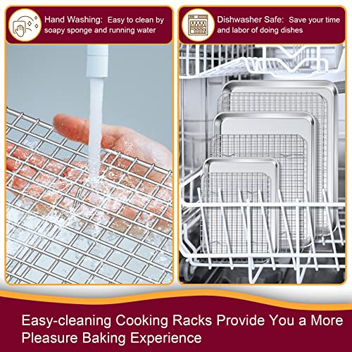 16 + 12.5 + 9 Inch Cookie Baking Sheet Pan with Wire Rack