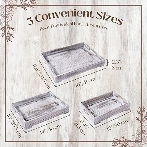 Bamboo Trays for Serving Food with Handles