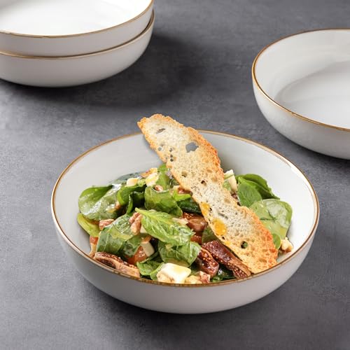 8.75'' Large Ceramic Pasta Bowls (4 Count)