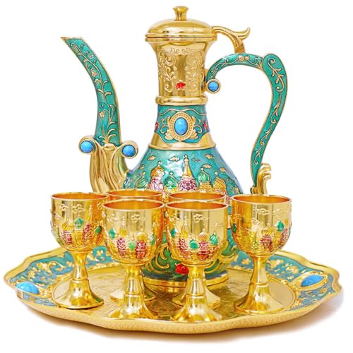 Vintage Turkish Coffee and Tea Pot Set (8 Count)