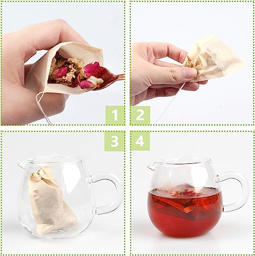 100Pcs Disposable Tea Bags for Loose Leaf Tea (100 Count)