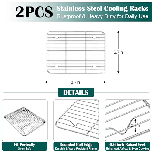 Small Baking Sheet with Wire Rack (2 Count)