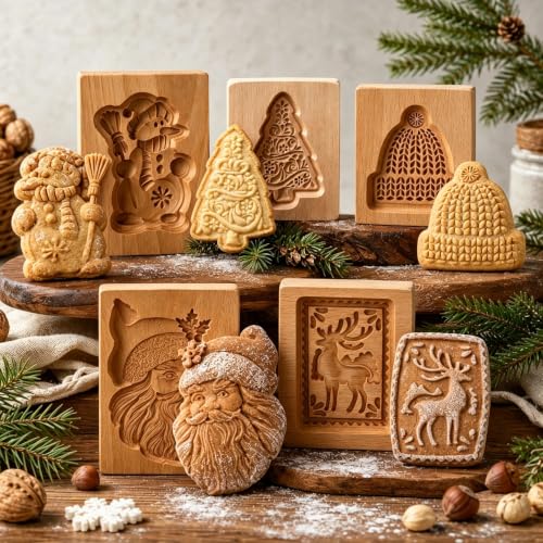 Wooden Springerle Cookie Molds for Baking