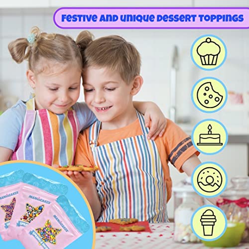 Sprinkles Edible Cake and Cupcake Sprinkles with Assorted Shapes and Sizes for Parties