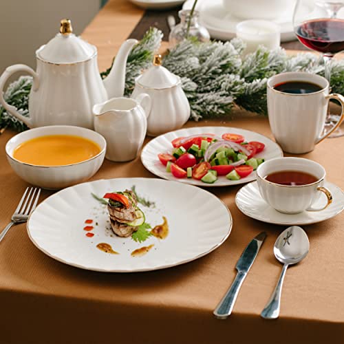 BTaT Cappuccino Cups with Saucers 7 oz (6 Count)