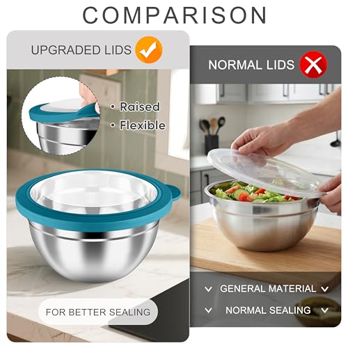 Mixing Bowls with Airtight Clear Lids (6 Count)