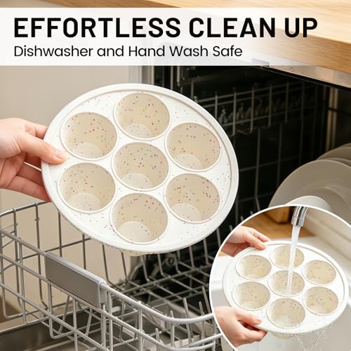Silicone Air Fryer Muffin Pan with Reinforced Frame (2 Count)