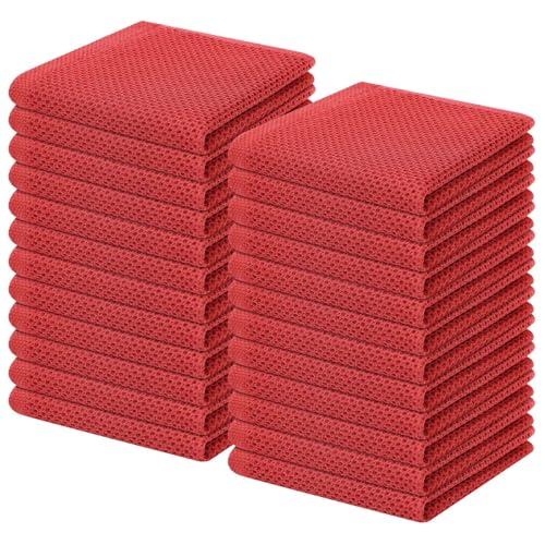 100% Cotton Waffle Weave Kitchen Dish Cloths 24 (24 Count)