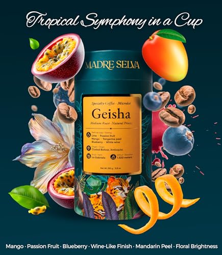 Geisha Coffee Beans Single Origin Colombian Medium Roast 8.8oz (8.8185 Ounce)