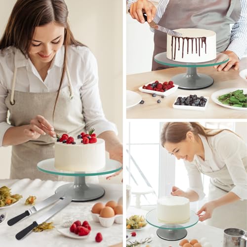 Cake Turntable Glass Stand 12"
