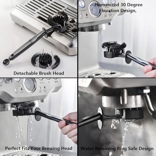 Espresso Coffee Machine Cleaning Brush Kit with Portafilter Cleaning Disc