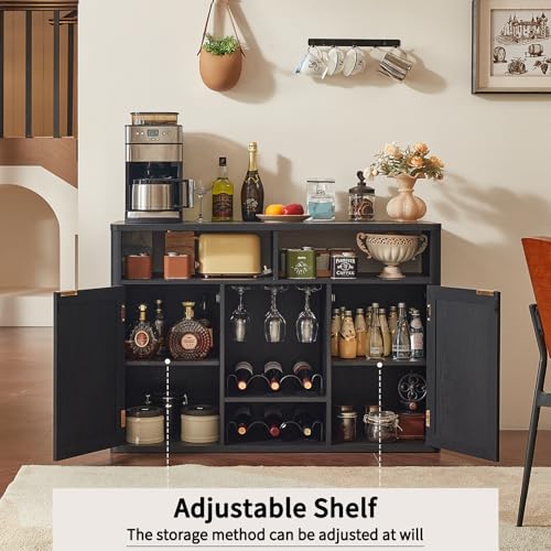 Rattan Wine Bar Cabinet with 2 Doors