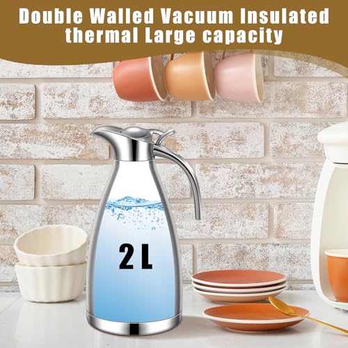2 Pcs 68oz Thermal Coffee Carafe for Keeping Hot (2 Count)