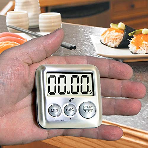 Elegant Digital Kitchen Timer Stainless Steel (6 Count)