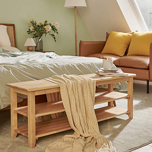 Shoe Rack Bench Wooden Storage Bench Entryway Bench