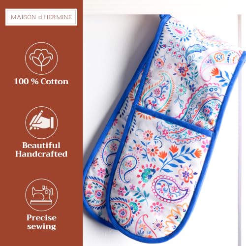 Double Oven Mitts 100% Cotton Double Oven Glove