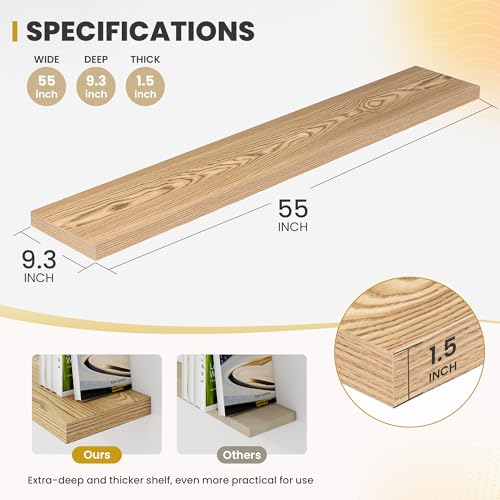 55 Inch Floating Shelves