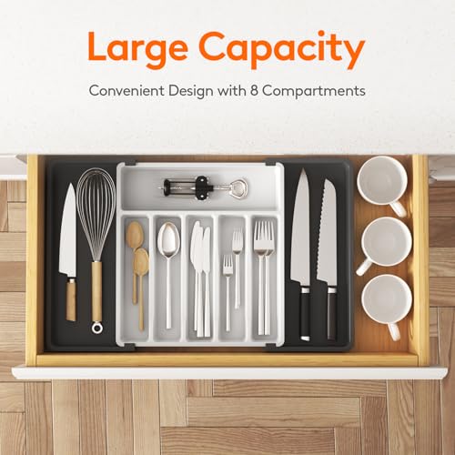 Extra Large Silverware Drawer Organizer
