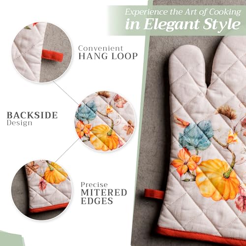100% Cotton Oven Mitt & Pot Holder Set