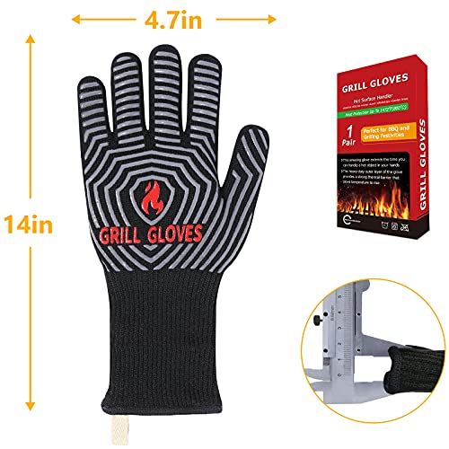 BBQ Gloves Oven Gloves 1472℉ Extreme Heat Resistant