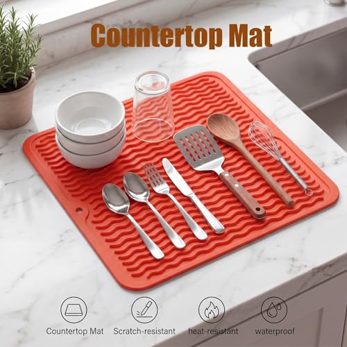 Silicone Dish Drying Mat for Multiple Usage