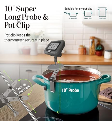 Digital Candy Thermometer with Pot Clip