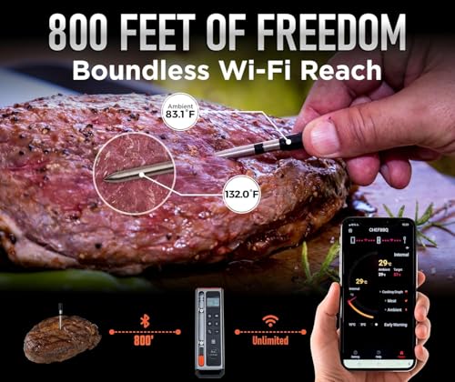 Wireless Meat Thermometer Digital BBQ Set (4 Count)