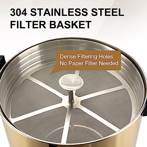 75 Cup Coffee Urn 304 Electric Hot Coffee Dispenser Percolator (75 Count)