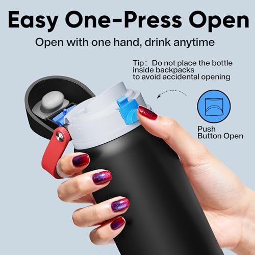 Insulated Water Bottle with Straw