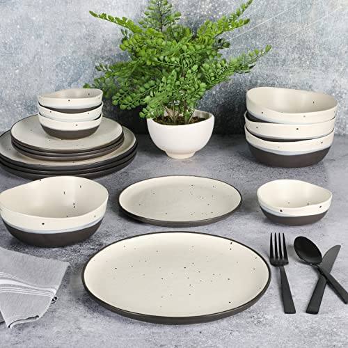 Rhinebeck 16 Piece Double Bowl Dinnerware Set