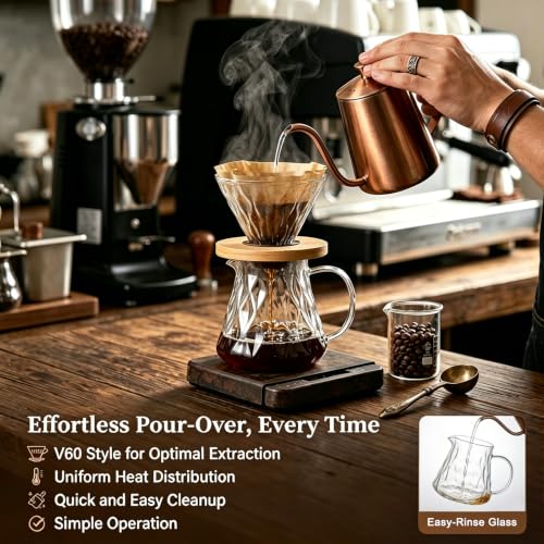 Glass Pour Over Coffee Maker Set