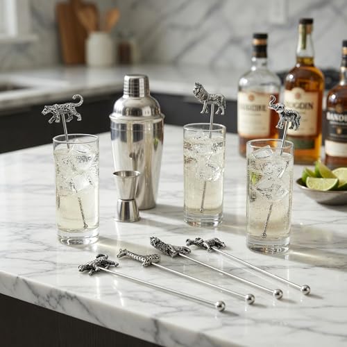 6 Pcs 7.5'' Metal Stir Sticks