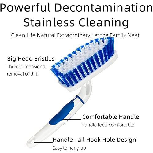 2 Pack Scrub Brush for Cleaning with Long Handle (2 Count)