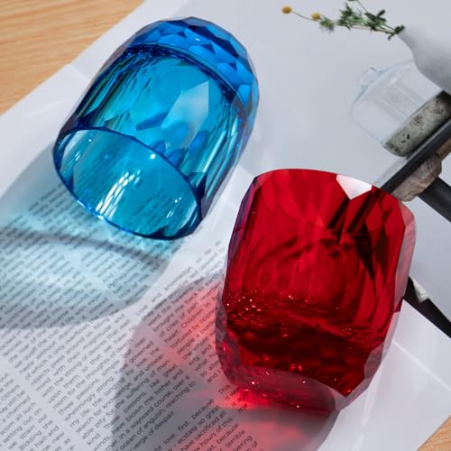 Crystal Whiskey Glasses Set of 2 Hand Blown Old Fashioned Glasses (2 Count)