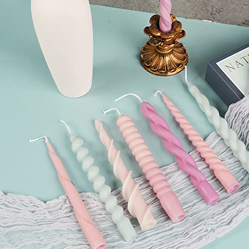 8 Pack Spiral Candle Mold Pillar Candle Cylinder Molds