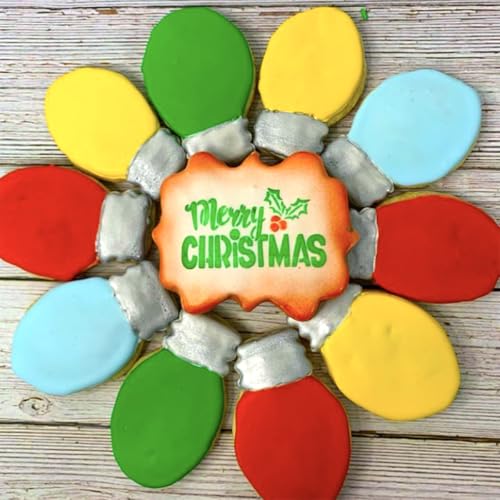 Christmas Ornament Cookie Cutters 4Pcs for Baking Decorating (4 Count)