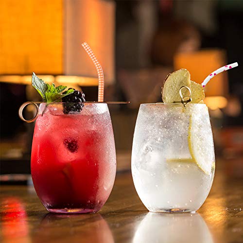 50 Pack Bent Reusable Straws
