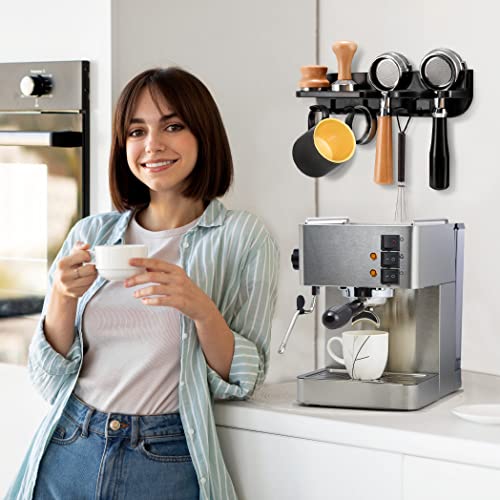 Espresso Tamper Holder Station Laelr Wall Mounted Coffee Station Organizer Coffee Distributor & Tamper 54mm