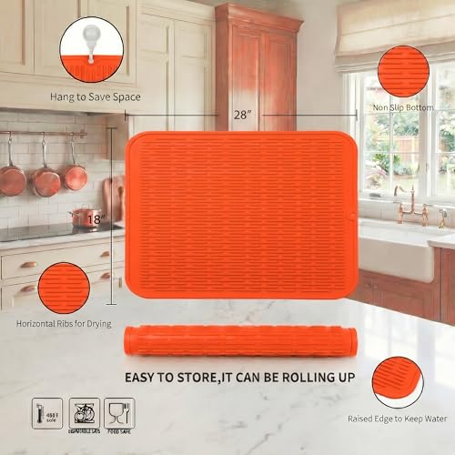 Silicone Dish Drying Mat for Multiple Usage