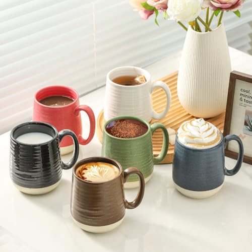 Porcelain Coffee Mugs Set of 6 (6 Count)