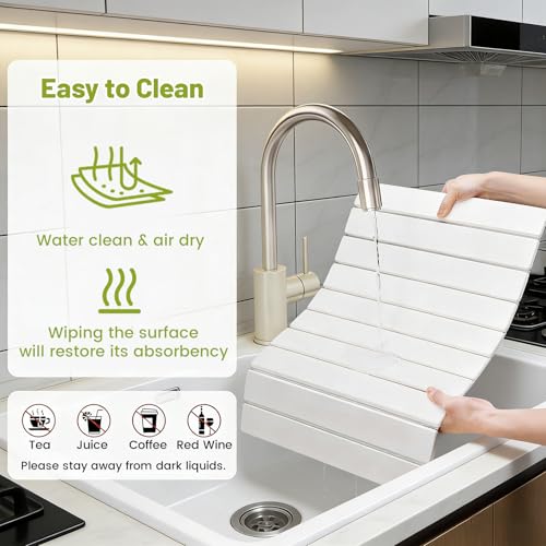 Large Stone Dish Drying Mat for Kitchen Counter
