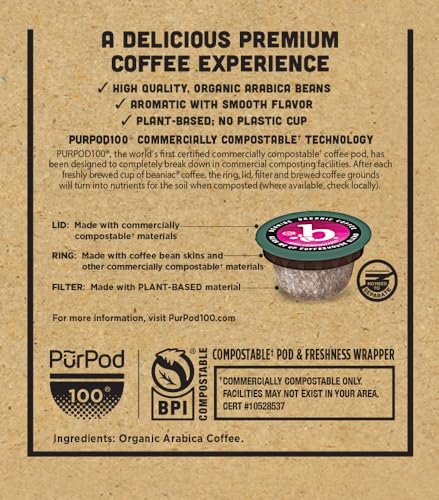 Organic Bean Me Up Coffeehouse Blend (72 Count)