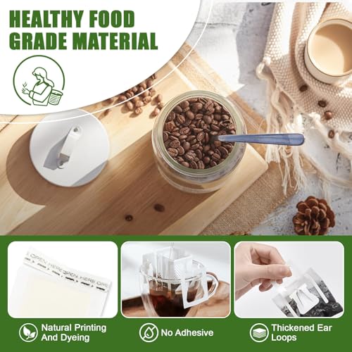 100Pcs Portable Coffee Filter Paper Bags (100 Count)