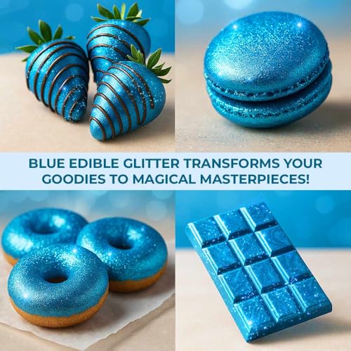 Blue Edible Glitter for Drinks Bulk 20g