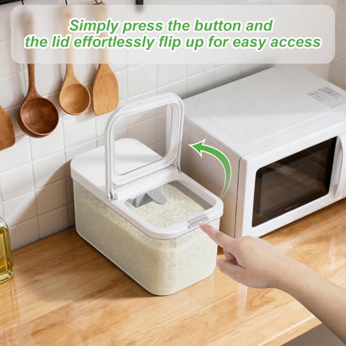 12 Lbs Rice Flour Sugar Storage Containers Dry Food Holder with Flip